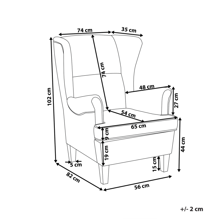 ABSON High-back Armchair Grey [3]