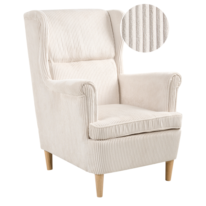 ABSON high-back armchair Velvet Beige light [2]