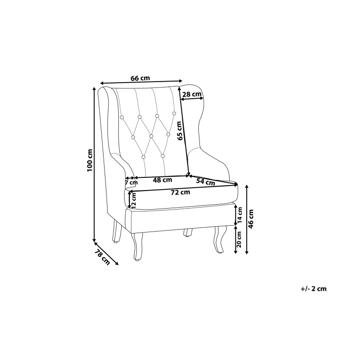 Fotoliu cu spătar înalt ALTA  Gri [3]