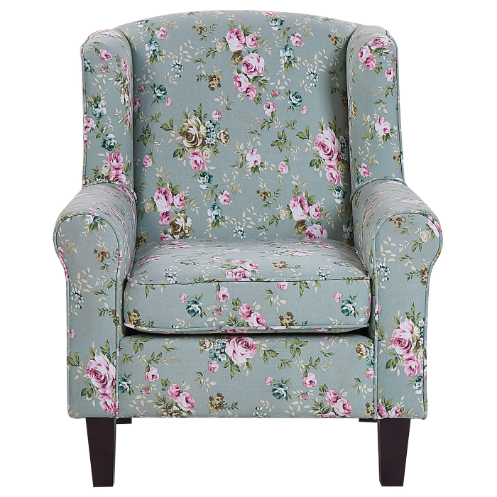 HAMAR High-Back Armchair with Green Stool [4]