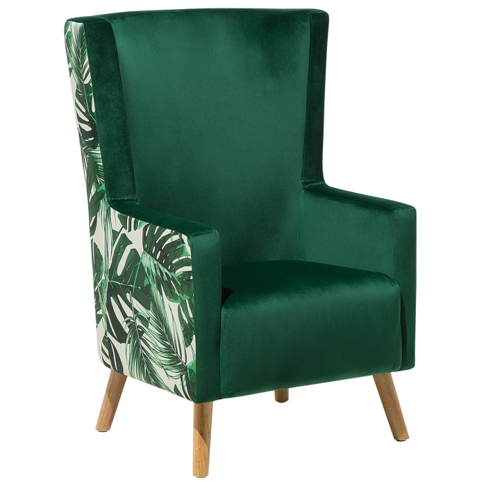 ONEIDA High Back Armchair Velvet Dark Green [2]