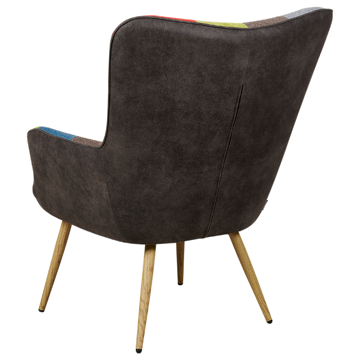 Fotoliu cu spătar înalt VEJLE cu taburet  Multicolor [6]