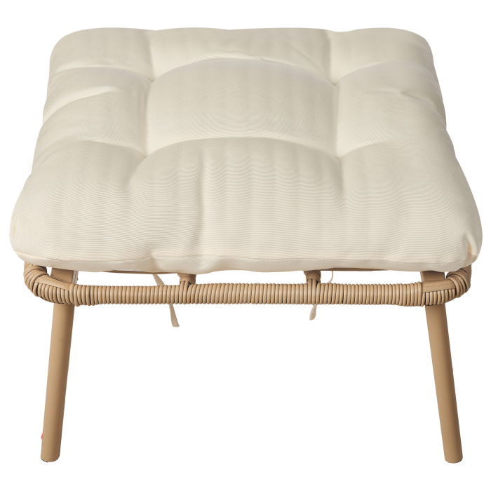 MURANO Beige Synthetic Rattan Garden Armchair with Footrest [9]