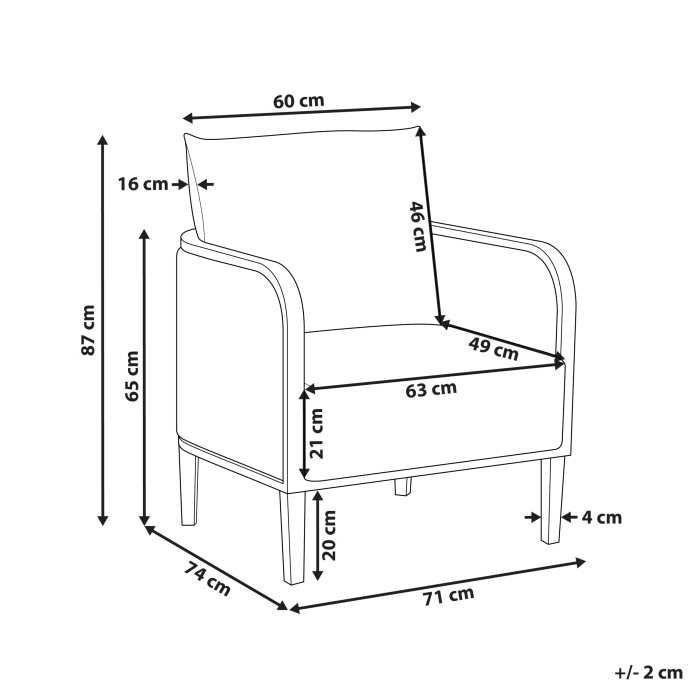 MONTEFALCO Garden Armchair Metal White [3]
