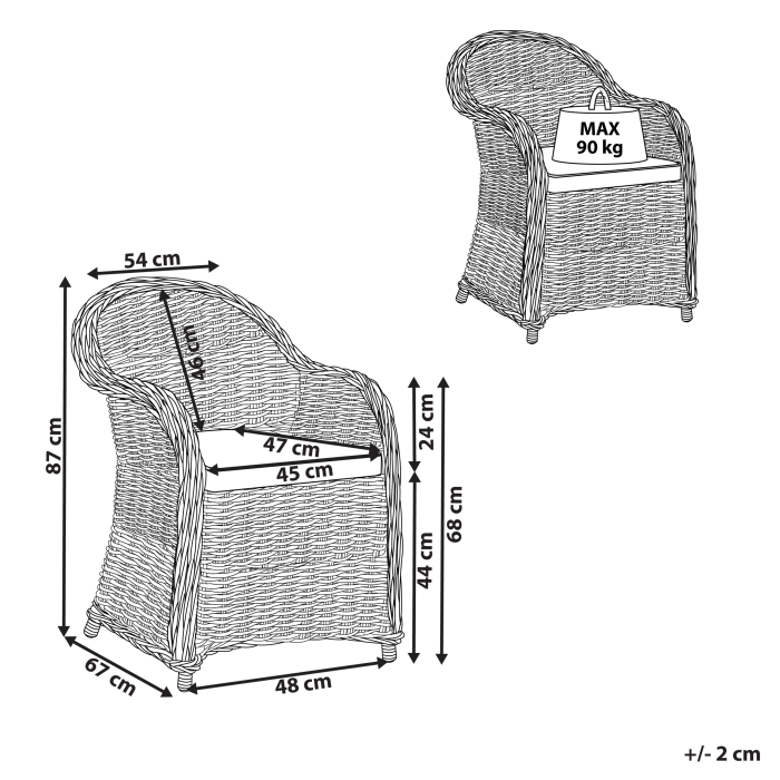SUSUA garden armchair Natural rattan [3]