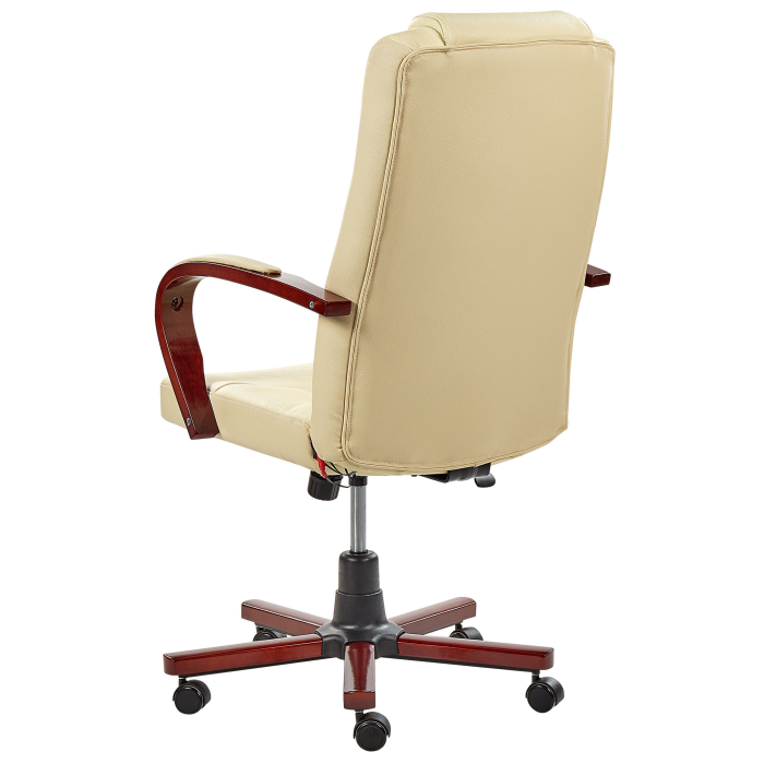 Fotoliu de masaj DIAMOND cu funcție de încălzire Piele naturală Bej [5]