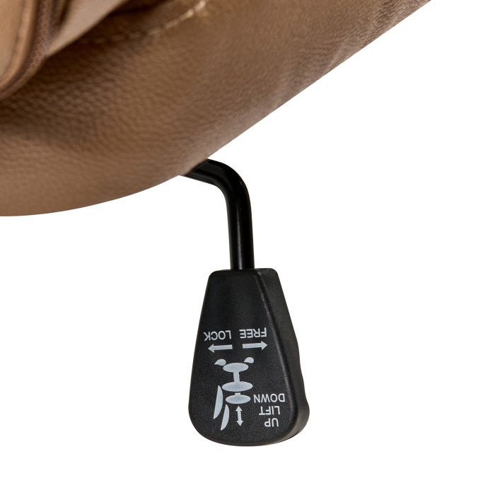 Fotoliu de masaj DIAMOND cu funcție de încălzire Piele naturală Maro deschis [10]