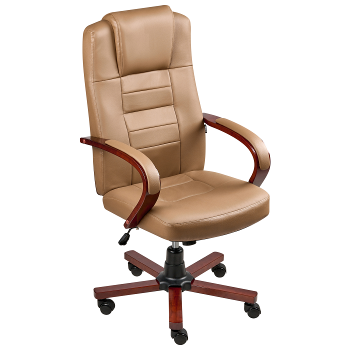 Fotoliu de masaj DIAMOND cu funcție de încălzire Piele naturală Maro deschis [5]