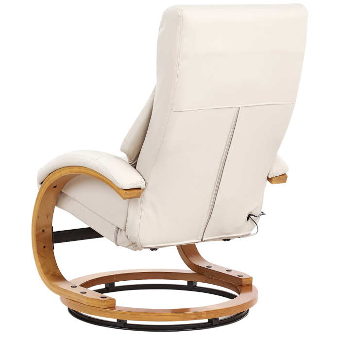 FORCE massage armchair with stool Eco-leather Light beige [6]