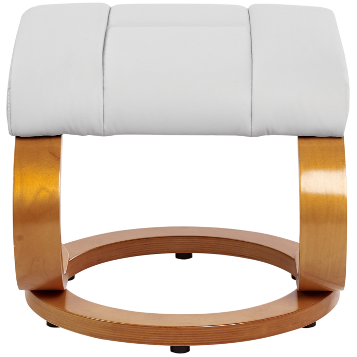 Force Massage Armchair with Stool Eco-Leather Light Grey [9]