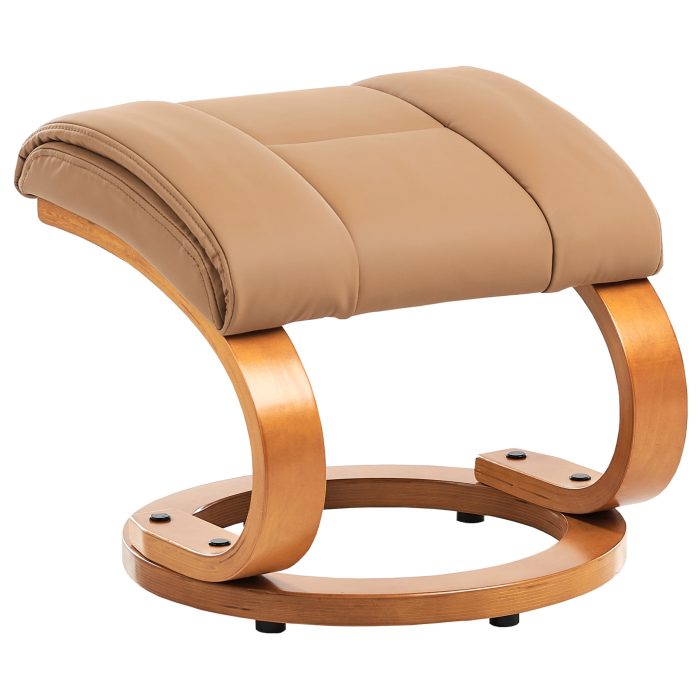 Fotoliu de masaj FORCE cu taburet Piele ecologică Nisipiu [8]