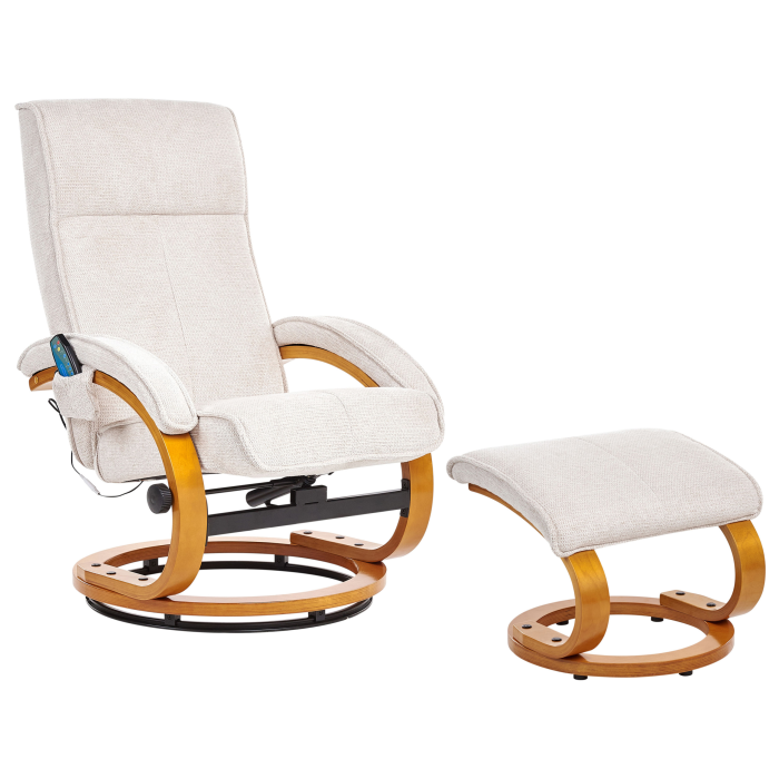 HERO Massage Chair with Stool Light Beige [7]
