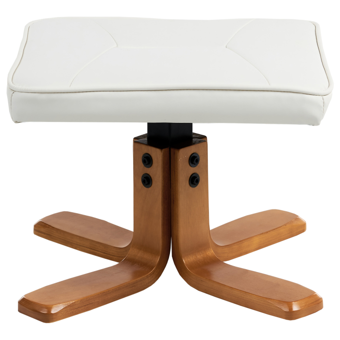 RELAXPRO massage chair with stool Off-white eco-leather [9]