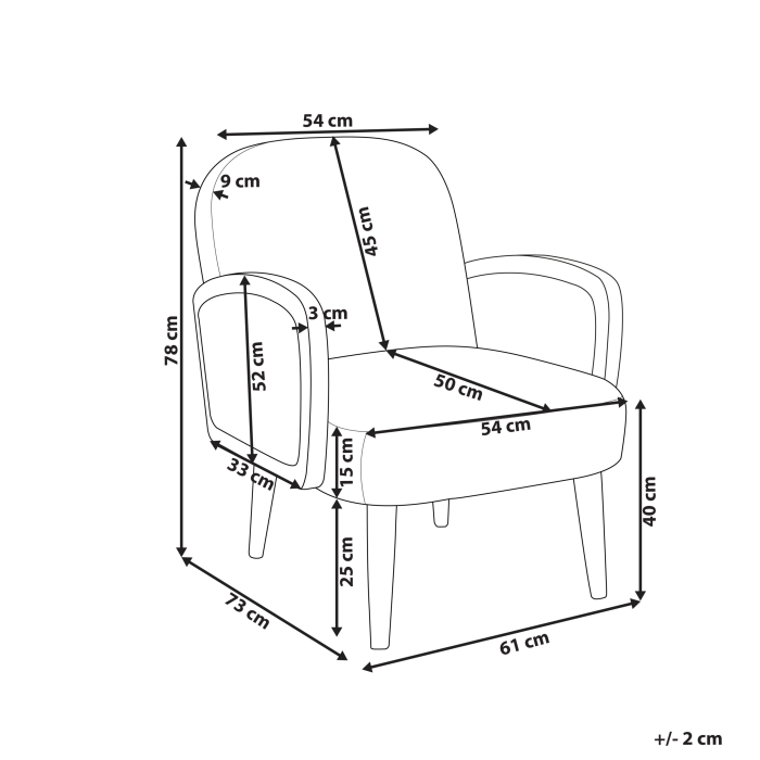 Armchair DVENBERG Light brown [3]