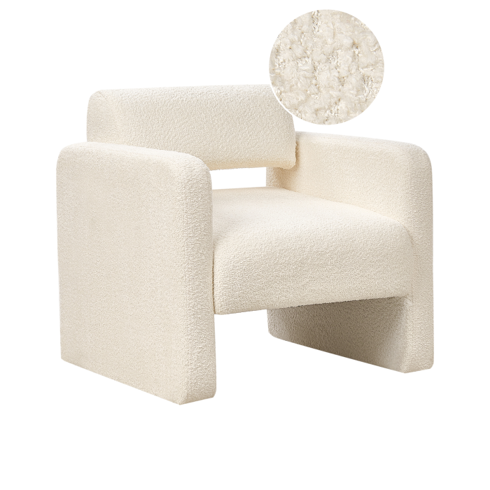 HALLSBERG Armchair Boucle Off-white [2]