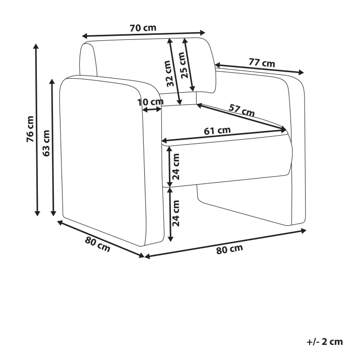 HALLSBERG Armchair Boucle Off-white [3]