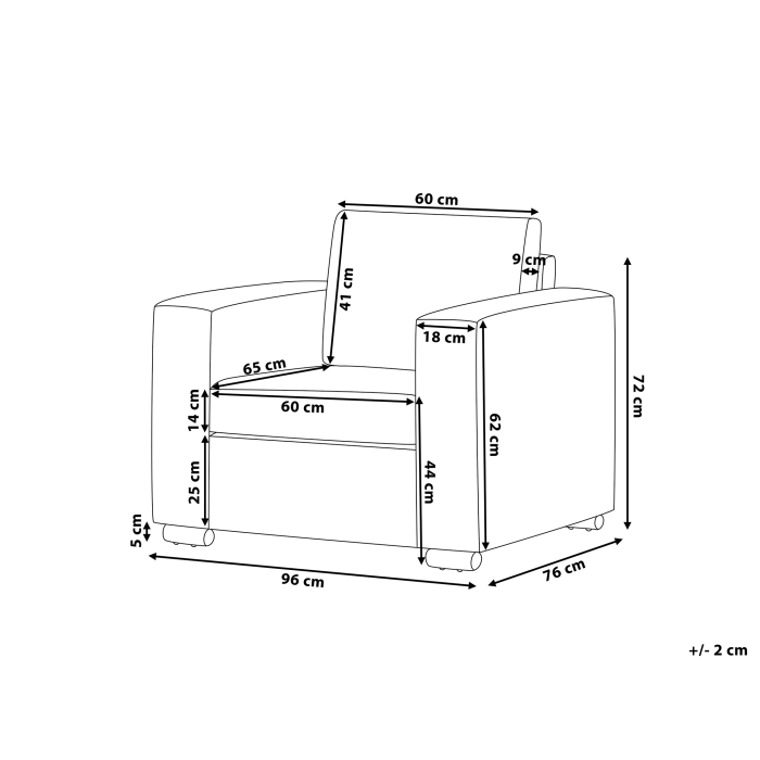 HELSINKI Armchair Genuine Leather White [3]