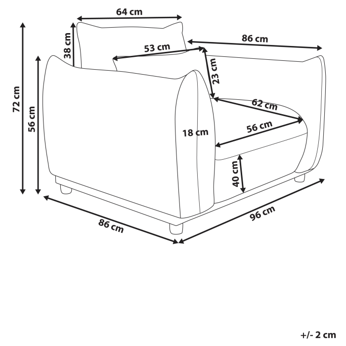 Fotoliu JAMSA Boucle Alb-murdar [3]