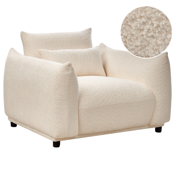 Fotoliu JAMSA Boucle Alb-murdar [2]