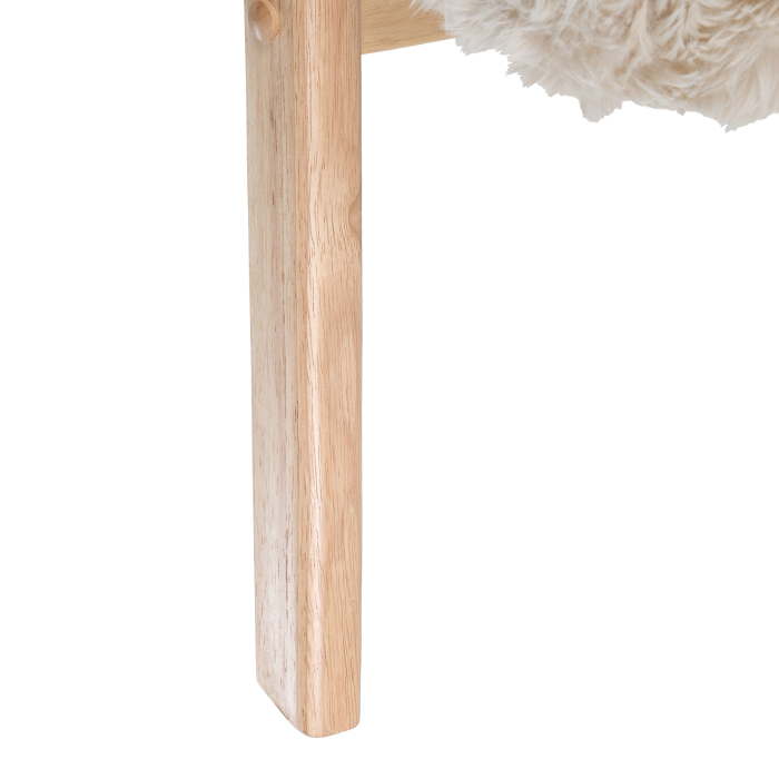 KISA Armchair Artificial Fur Light Beige [8]