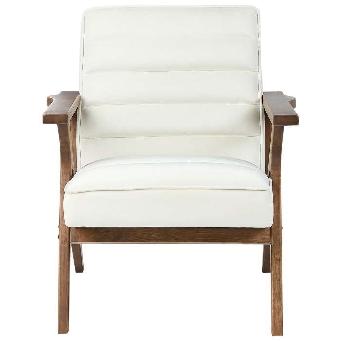 Fotoliu KISA Catifea Alb-murdar [4]