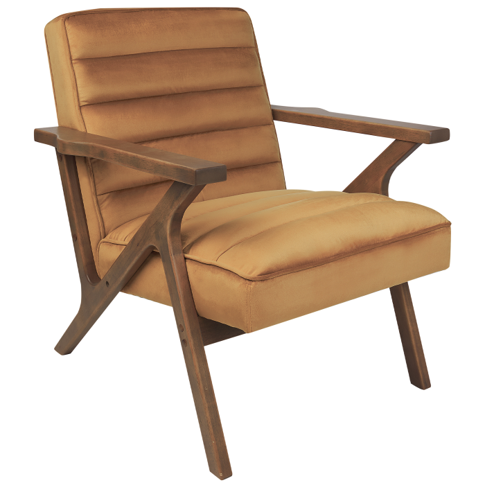 KISA Armchair Brown Velvet [2]