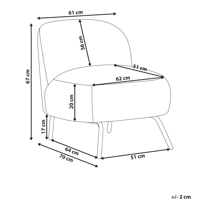 Fotoliu KUMLA Boucle Alb-murdar [3]