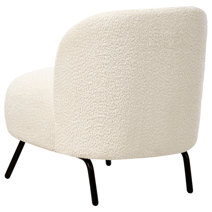 Fotoliu KUMLA Boucle Alb-murdar [6]