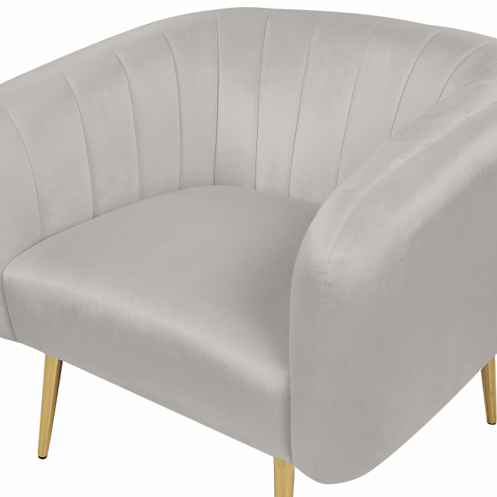 Fotoliu LACONIA Catifea Gri deschis [6]