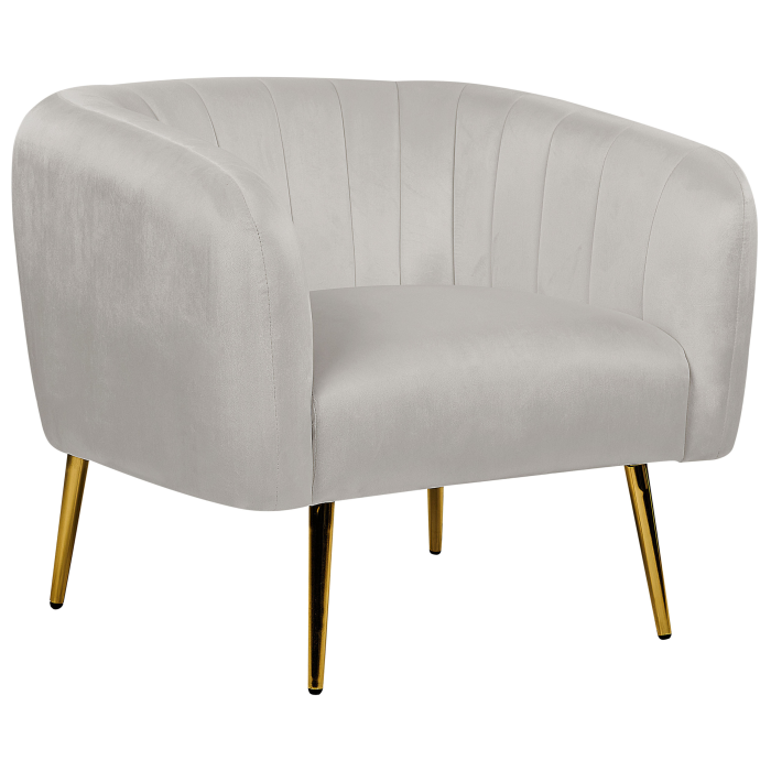 Fotoliu LACONIA Catifea Gri deschis [2]