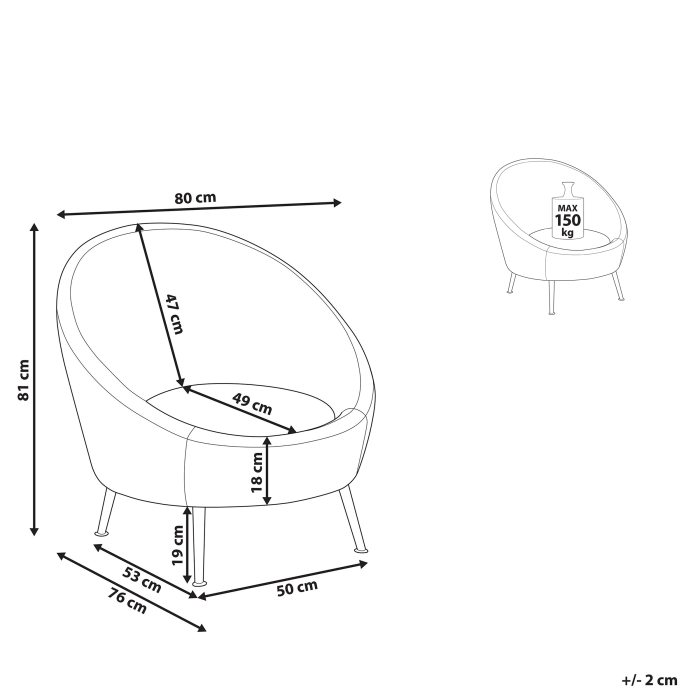 LANGA Armchair Grey Velvet [3]