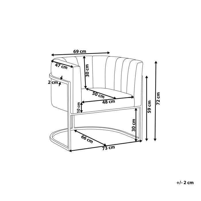 Fotoliu LARVIK Catifea Albastru [3]