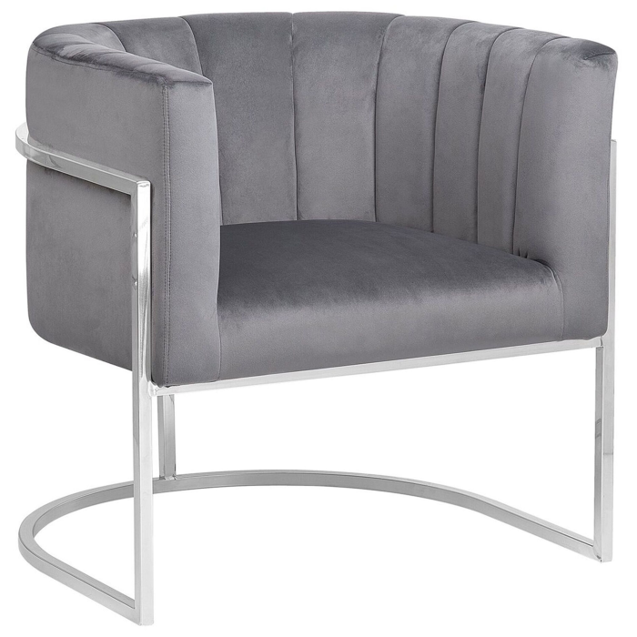 Fotoliu LARVIK Catifea Gri [2]