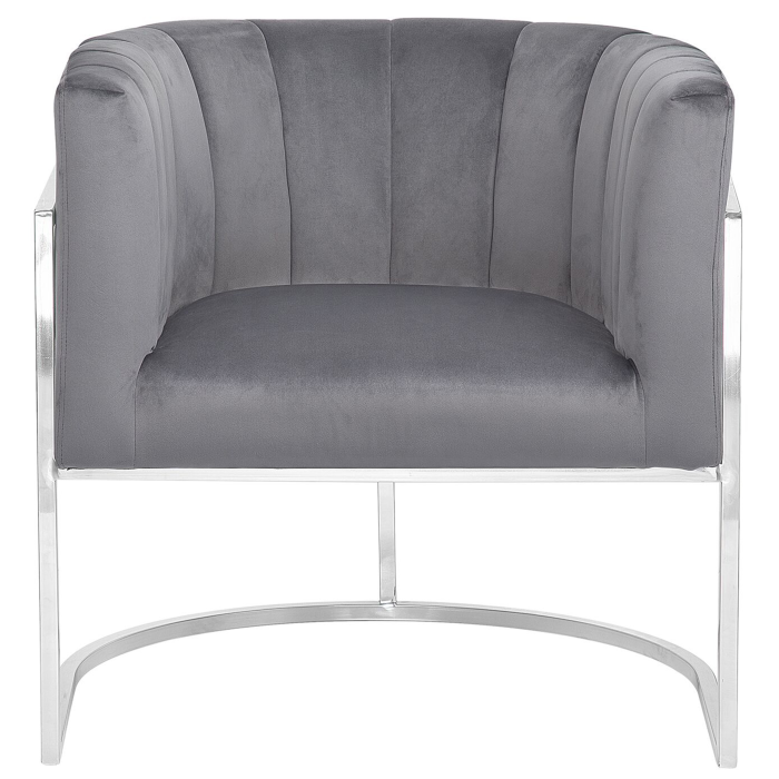 Fotoliu LARVIK Catifea Gri [4]