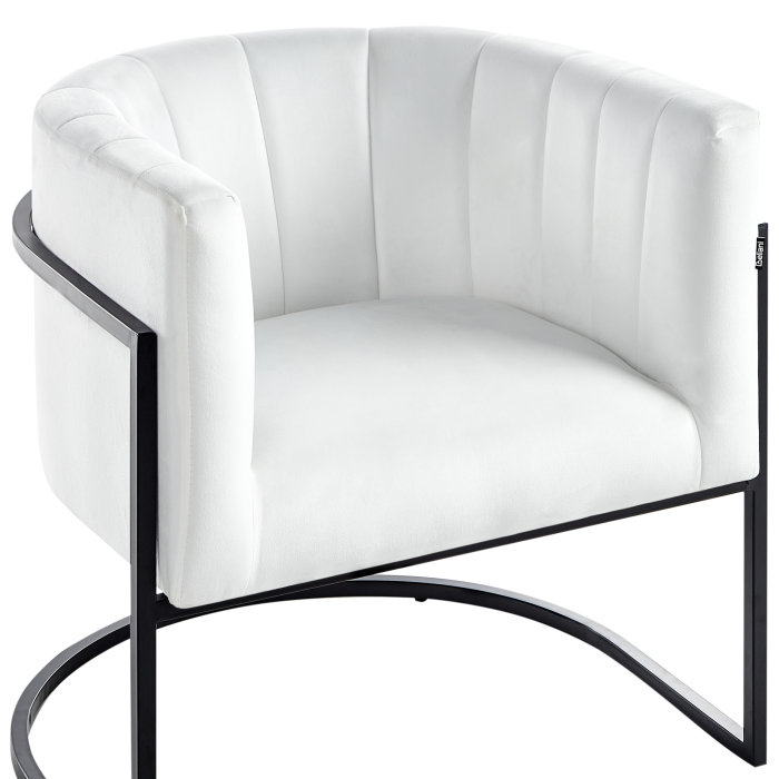 LARVIK II Armchair White Velvet [6]