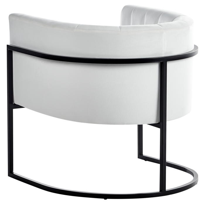 LARVIK II Armchair White Velvet [5]