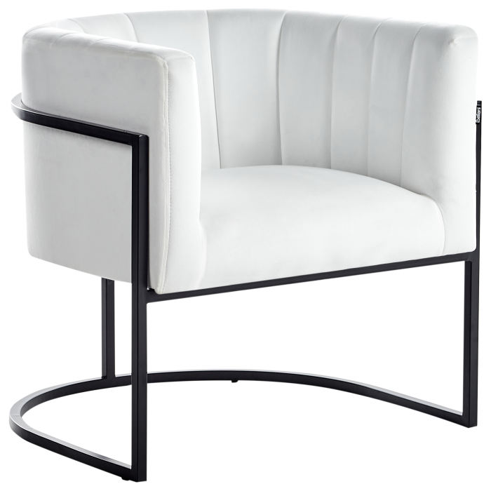 LARVIK II Armchair White Velvet [2]
