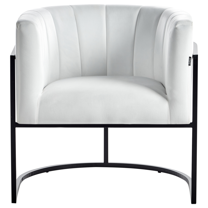 LARVIK II Armchair White Velvet [4]