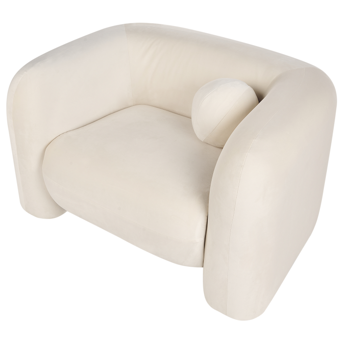 LEIREN Armchair Off-white Velvet [6]