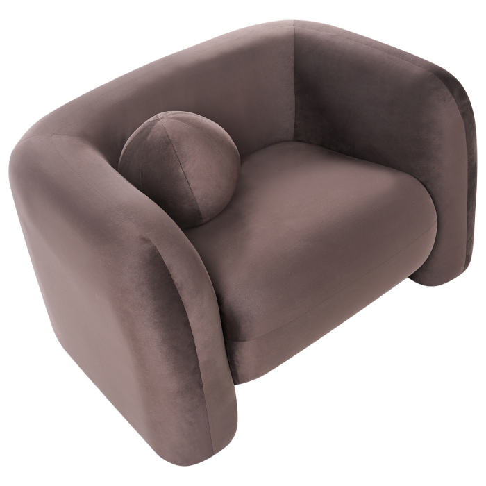 LEIREN armchair Velvet Dark brown [6]