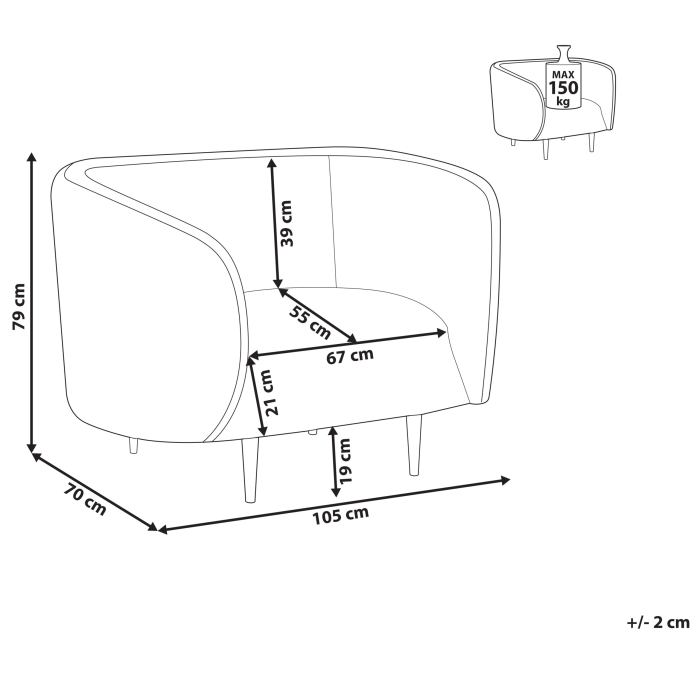 LOEN armchair Boucle White [3]