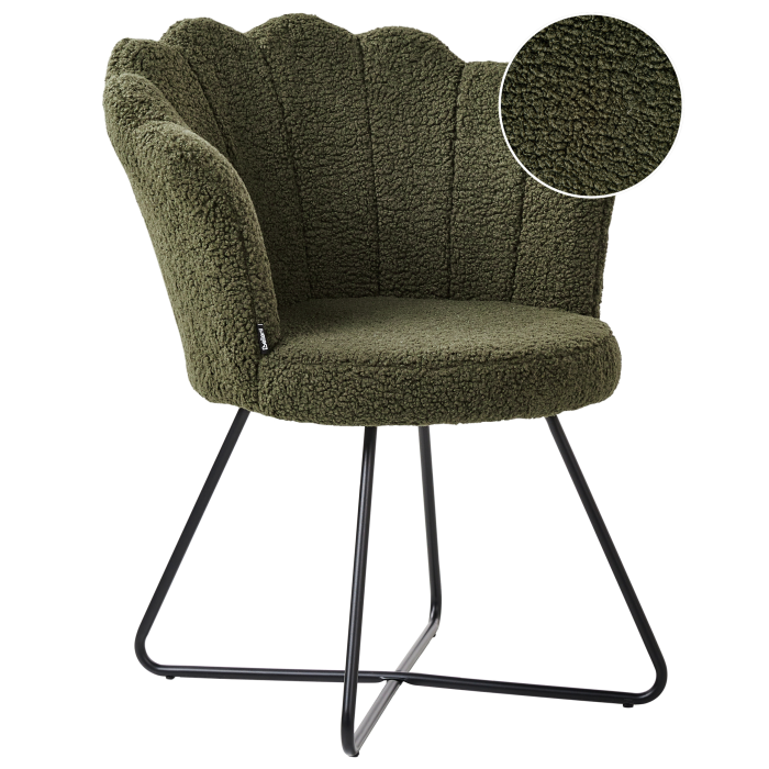 LOVELOCK Boucle Armchair Dark Green [2]