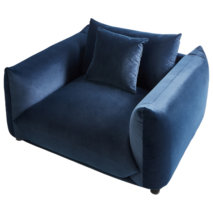 LUVOS Armchair Dark Blue Velvet [6]