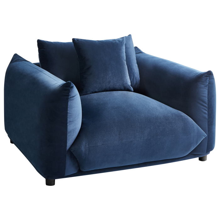 LUVOS Armchair Dark Blue Velvet [2]