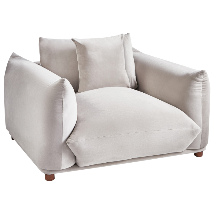 LUVOS Armchair Taupe Velvet [2]