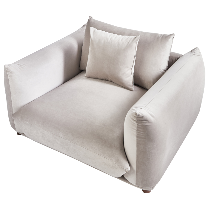 LUVOS Armchair Taupe Velvet [6]