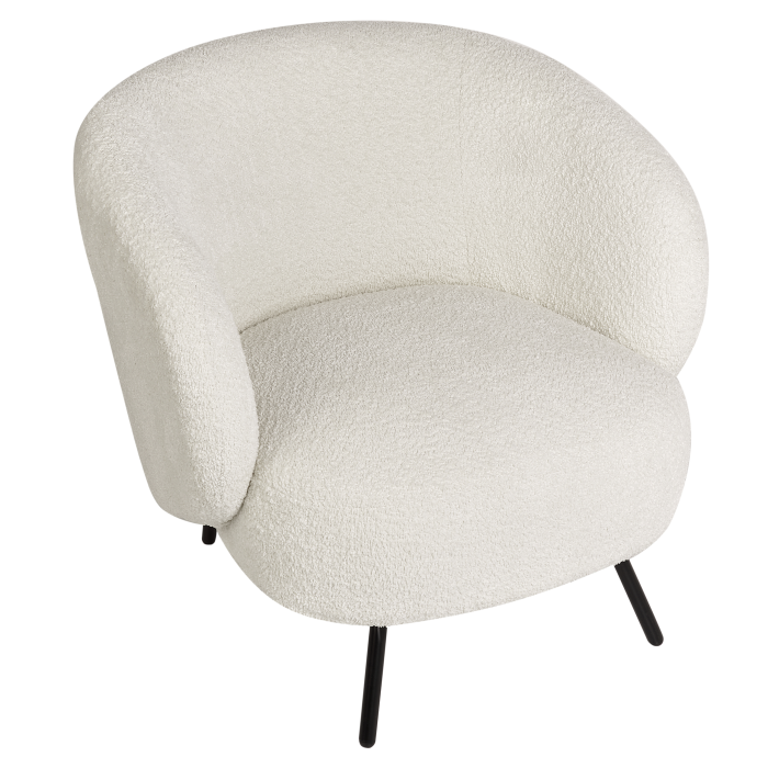 Fotoliu MAKELA Boucle Alb-murdar [8]