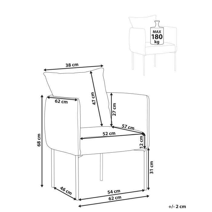 Fotoliu MALMOS  Albastru închis [3]