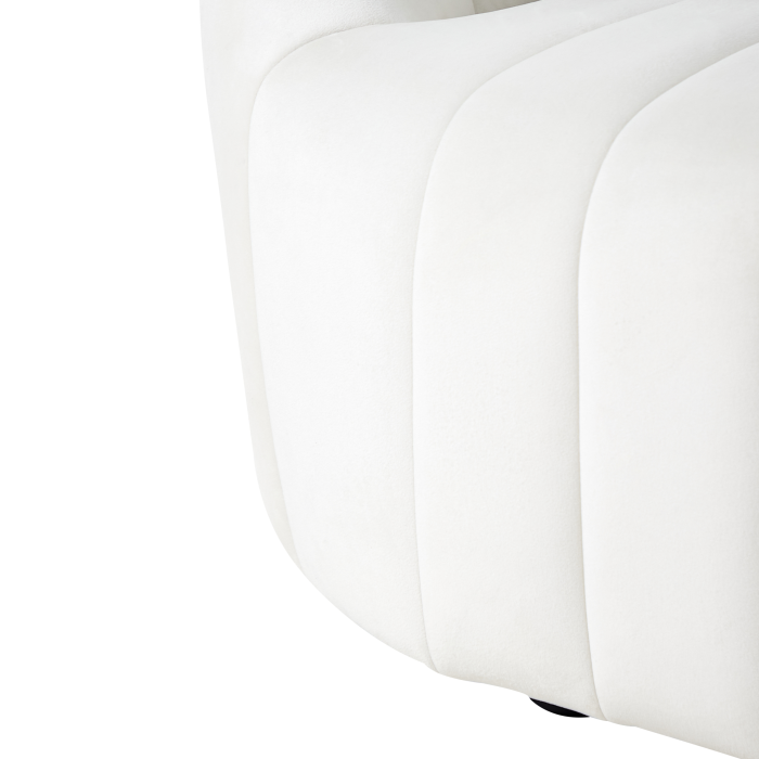 Fotoliu MALUNG Catifea Alb-murdar [7]