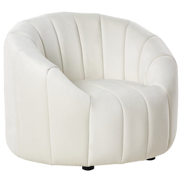 Fotoliu MALUNG Catifea Alb-murdar [2]